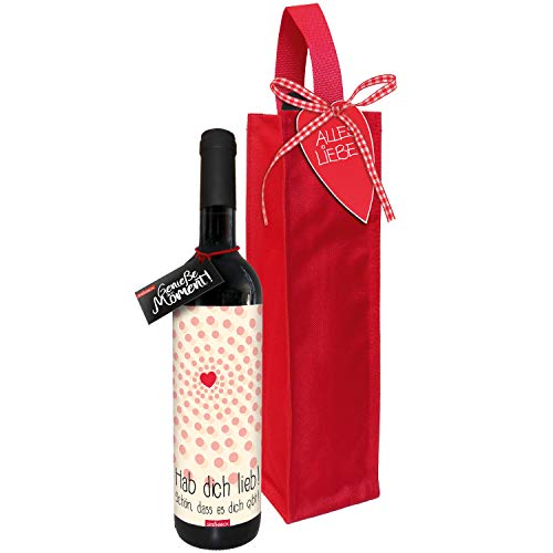 STEINBECK Wein Hab dich lieb trockener Rotwein aus Spanien Geschenk zum Geburtstag Valentinstag Weihnachten Hochzeitstag von Herzen von STEINBECK