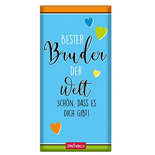 STEINBECK Bester Bruder Geschenk-Schokolade 100g Tafel Geburtstag Weihnachten Ostern STEINBECK Bester Bruder Geschenk-Schokolade 100g Tafel Geburtstag Weihnachten Ostern von STEINBECK
