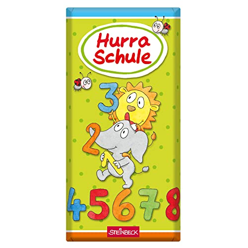 STEINBECK Einschulung Geschenk 100g Vollmilch Schokolade Schulstart Erstklässler Tafel Schultüte Zuckertüte Befüllung ABC Schulkind Tiere STEINBECK Einschulung Geschenk 100g Vollmilch Schokolade Schulstart Erstklässler Tafel Schultüte Zuckertüte Befüllung ABC Schulkind Tiere von STEINBECK