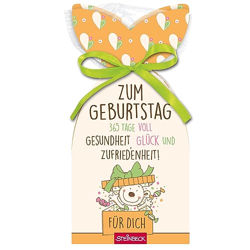 Steinbeck Fruchtgummi 100g Zum Geburtstag 365 Tage voll Gesundheit, Glück und Zufriedenheit Geschenk Freund Mann Frau süß Mitgebsel Happy Birthday Steinbeck Fruchtgummi 100g Zum Geburtstag 365 Tage voll Gesundheit, Glück und Zufriedenheit Geschenk Freund Mann Frau süß Mitgebsel Happy Birthday von STEINBECK