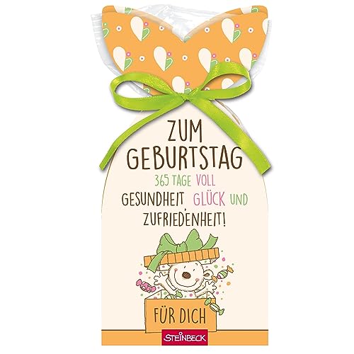 Steinbeck Fruchtgummi 100g Zum Geburtstag 365 Tage voll Gesundheit, Glück und Zufriedenheit Geschenk Freund Mann Frau süß Mitgebsel Happy Birthday von STEINBECK