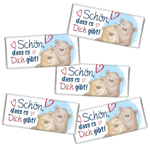 Steinbeck Schön, dass es Dich gibt Geschenk 5 mal 18g Mini Schokolade Schokolade Tafel rot Freundschaft Liebe Valentinstag Bär Männer Schatz Steinbeck Schön, dass es Dich gibt Geschenk 5 mal 18g Mini Schokolade Schokolade Tafel rot Freundschaft Liebe Valentinstag Bär Männer Schatz von STEINBECK