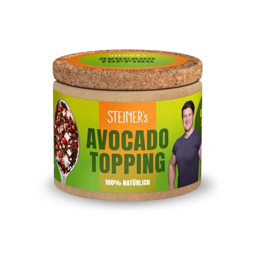 STEINER´s Avocado Topping | Knusprige, unwiderstehliche Gewürzmischung für Avocadogerichte, Bowls & Guacamole | Geschenkidee für Avocado Fans | 100% natürliche Zutaten | 1x 60g Dose STEINER´s Avocado Topping | Knusprige, unwiderstehliche Gewürzmischung für Avocadogerichte, Bowls & Guacamole | Geschenkidee für Avocado Fans | 100% natürliche Zutaten | 1x 60g Dose von STEINER´s