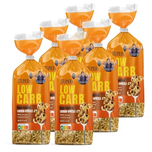 STEINER's Low Carb Locken Spätzle (6x250g) | 99% weniger Kohlenhydrate | High Protein von STEINER´s