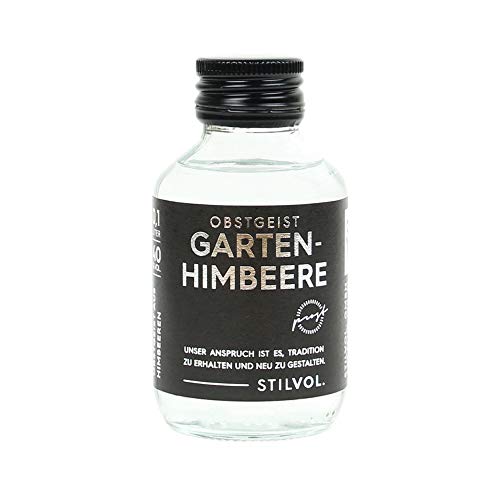 Obstgeist Gartenhimbeere 100ml mit 40% Vol. von STILVOL. - Himbeergeist aus deutscher Klein-Brennerei, ohne Aromen von STILVOL.