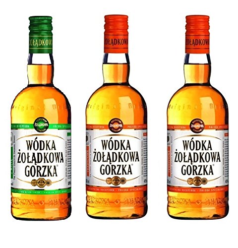 Dreierpack 3x0,5L Polnischer Traditions Wodka Vodka Zoladkowa Gorzka Polska von STOCK