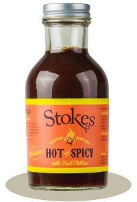 Stokes Hot & Spicy Barbecue Sauce mit roten Chilis 315g (6er Pack) von STOKES