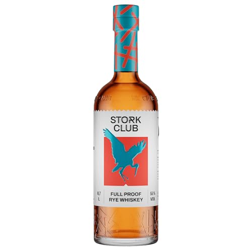 STORK CLUB Full Proof Rye Whiskey (1 x 0,7 l) – Deutscher Roggen-Whiskey mit 55% vol. von STORK CLUB