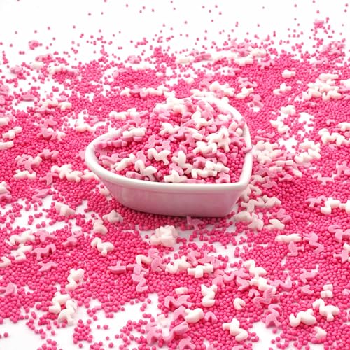 STREUSEL GLÜCK Flamingo rosa weiss 40g Zuckerstreusel Streusel Sprinkles Tortendeko Geburtstag Kindergeburtstag Frühling Verzierung von Plätzchen Torte Kuchen Cupcakes Muffins von STREUSEL GLÜCK wir streuseln Liebe
