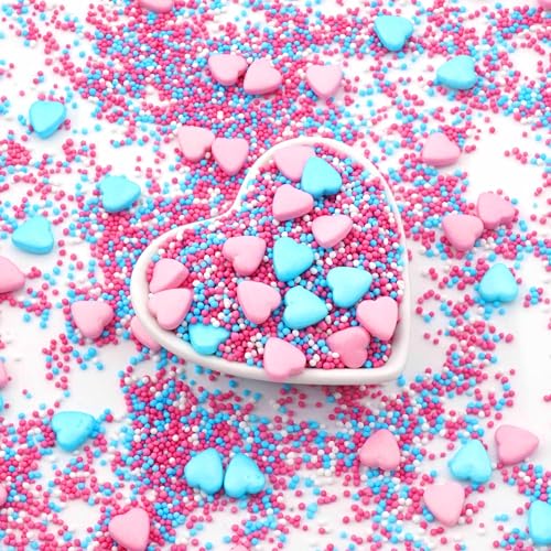 STREUSEL GLÜCK Zum Verlieben rosa blau 40g Zuckerstreusel Streusel Sprinkles Tortendeko Geburtstag Kindergeburtstag Frühling Verzierung von Plätzchen Torte Kuchen Cupcakes Muffins von STREUSEL GLÜCK wir streuseln Liebe