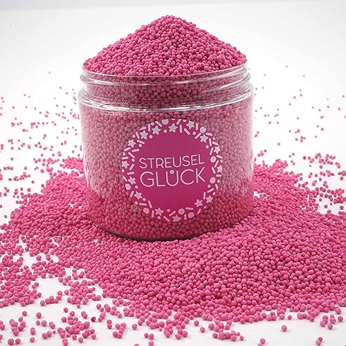 Streusel Glück Streusel Just Pure rosa 180g Nonpareilles Zuckerperlen Zuckestreusel Kindergeburtstag Weihnachten Tortendeko Cupcakes Muffins Christmas Kuchenstreusel Plätzchen Torte von STREUSEL GLÜCK wir streuseln Liebe