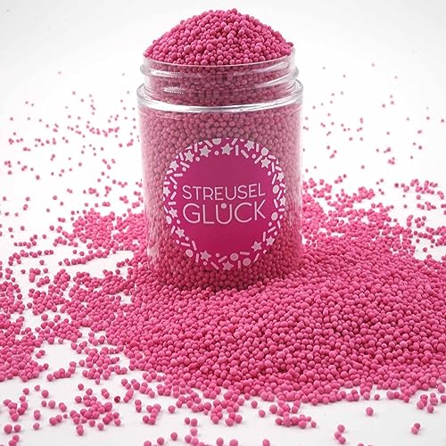 Streusel Glück Streusel Just Pure rosa 90g Nonpareilles Zuckerperlen Zuckestreusel Kindergeburtstag Weihnachten Tortendeko Cupcakes Muffins Christmas Kuchenstreusel Plätzchen Torte von STREUSEL GLÜCK wir streuseln Liebe