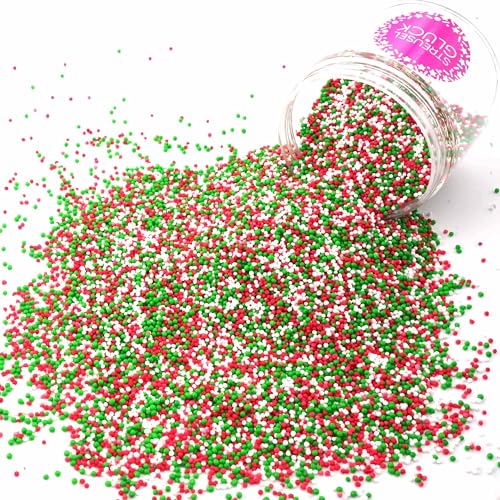 Streusel Weihnachten Just Pure Santa 180g weiss rosa rot grün | STREUSEL GLÜCK | Weihnachtsstreusel Zuckerstreusel Sprinkles Christmas Tortendeko Plätzchen verzieren Kuchenstreusel von STREUSEL GLÜCK wir streuseln Liebe