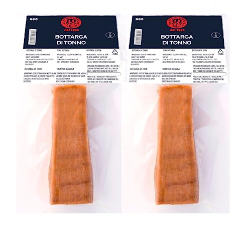 Gelbflossen-Thunfisch Bottarga Su Tianu Sardu 250g GARANTIERT - 2 Packungen mit 100/150g - Handgefertigt in Sardinien, Italien - Kaviar des Mittelmeers - Sardische Handwerksproduktion von SU TIANU SARDU