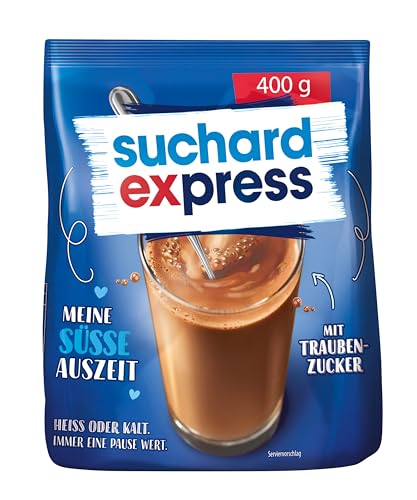 Suchard Express 400g Beutel, Getränkepulver für heiße Schokolade, Nachfüllbeutel, Kakao für kalte oder warme Milch Suchard Express 400g Beutel, Getränkepulver für heiße Schokolade, Nachfüllbeutel, Kakao für kalte oder warme Milch von SUCHARD EXPRESS