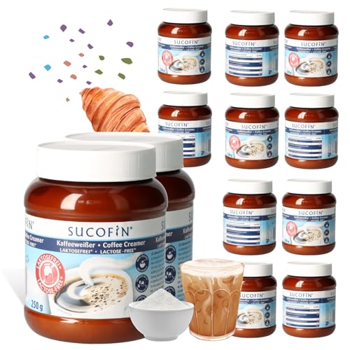 SUCOFIN Kaffeeweißer Laktosefrei 12 x 250g leicht löslich, ideal für Kaffee/Tea, lange haltbar, perfekte für Gastro, Café, Büro, Bäckerei - 12er Vorteilspack für cremiges Genuss SUCOFIN Kaffeeweißer Laktosefrei 12 x 250g leicht löslich, ideal für Kaffee/Tea, lange haltbar, perfekte für Gastro, Café, Büro, Bäckerei - 12er Vorteilspack für cremiges Genuss von SUCOFIN