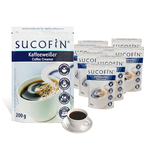 SUCOFIN Kaffeeweißer Pulver 20 x 200g leicht löslich, ideal für Kaffee/Tea, Vorteilspack, lange haltbar, perfekter Ersatz zu Milchpulver von SUCOFIN