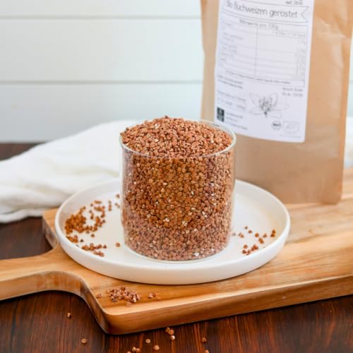 süssundclever.de® Bio Buchweizen geschält und geröstet | 1,0 kg | aus Europa | ökologisch-nachhaltig abgepackt von SÜSSUNDCLEVER.DE est 2016