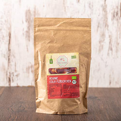 süssundclever.de® Bio Cola Flaschen | vegan | zuckerreduziert | 1,0 kg | Fruchtgummi | plastikfrei und ökologisch-nachhaltig abgepackt von SÜSSUNDCLEVER.DE est 2016