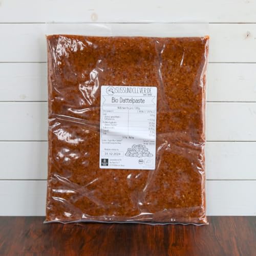 süssundclever.de® Bio Dattelpaste | 3,0 kg Big-Bag | 100% Bio Deglet Nour Datteln | ohne Zucker und Aromen | Dattel Rohmasse von SÜSSUNDCLEVER.DE est 2016