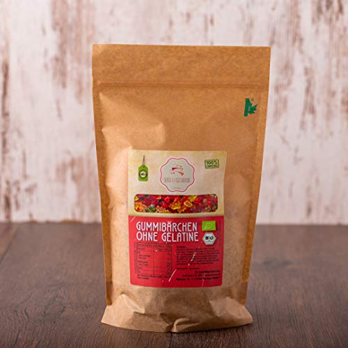 süssundclever.de® Bio Gummibärchen | 1,0 kg | vegan | Premium Qualität | plastikfrei abgepackt in ökologisch-nachhaltiger Bio-Verpackung | Fruchtgummi von SÜSSUNDCLEVER.DE est 2016