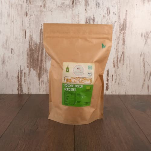 süssundclever.de® Bio Kokoschips | geröstet | 1,0 kg (2 x 500g) | Kokosflocken | plastikfrei und ökologisch-nachhaltig abgepackt von SÜSSUNDCLEVER.DE est 2016