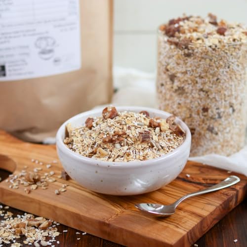 süssundclever.de® Bio Müsli Dattel-Amaranth | 1,0 kg | ohne Zuckerzusatz | mit Datteln und Walnusskernen | ökologisch-nachhaltig abgepackt von SÜSSUNDCLEVER.DE est 2016