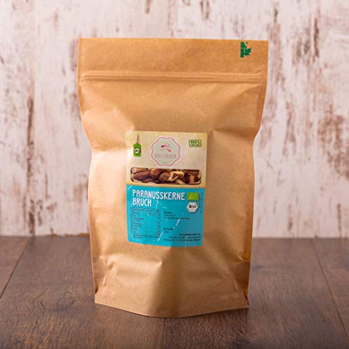 süssundclever.de® Bio Paranusskerne | Paranussbruch | 1,0 kg | Rohkost | großer Bruch | in ökologisch-nachhaltiger Bio-Verpackung von SÜSSUNDCLEVER.DE est 2016