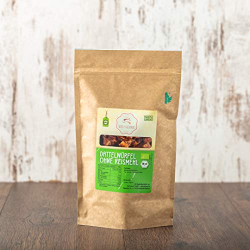 süssundclever.de® Bio Datteln | gehackt | Rohkost | 1 kg | Deglet Nour | plastikfrei und ökologisch-nachhaltig abgepackt von SÜSSUNDCLEVER.DE est 2016