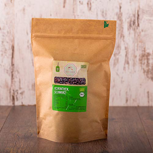 süssundclever.de® Bio Korinthen | 1,0 kg | ungeschwefelt | Premium Qualität | plastikfrei abgepackt in ökologisch-nachhaltiger Bio-Verpackung von sÃ¼ssundclever.de