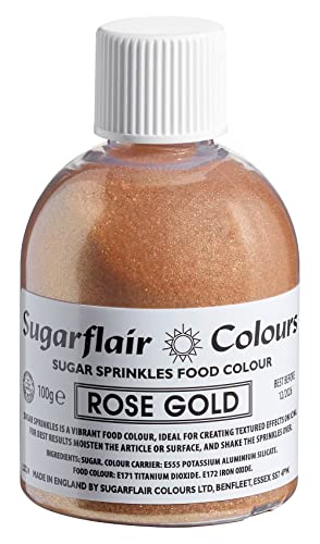 Rose Gold Sugar Shaker - Sugarflair Sugar Sprinkles Food Colour von Sugarflair Colours
