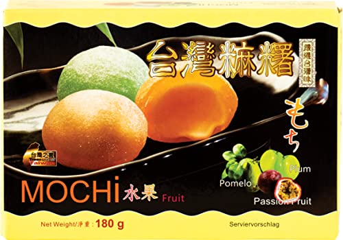 SUN WAVE Mochi, Früchtemix, Klebreiskuchen, 5er Pack (5 x 180 g) von SUN WAVE