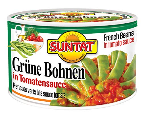 SUNTAT Grüne Bohnen in Tom.sauce , 2er Pack (2 x 350 g Packung) von SUNTAT