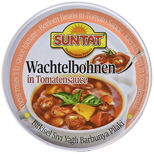 SUNTAT Wachtelbohnen in Sauce, 2er Pack (2 x 400 g Packung) von SUNTAT