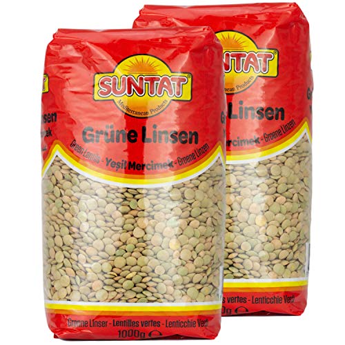 Suntat - Orientalische Grüne Linsen aus der Türkei im 2er Set á 1 kg von SUNTAT