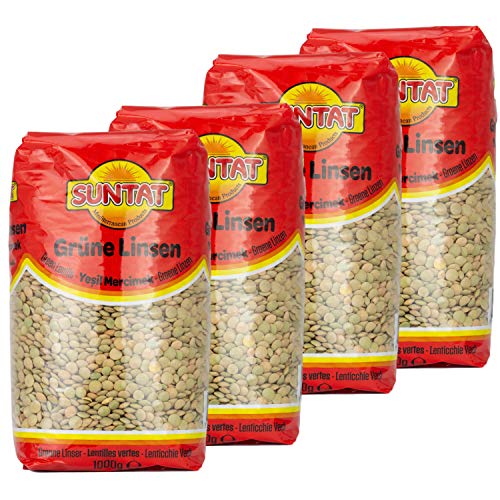 Suntat - Orientalische Grüne Linsen aus der Türkei im 4er Set á 1 kg von SUNTAT