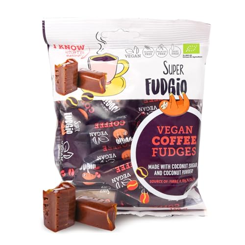 SUPER FUDGiO BIO Bonbons - Kaffee - Vegan und Glutenfrei - Organic Karamellbonbons ohne Palmöl - mit Bio Kokosmilch und Kokosnusszucker | 150g von SUPER FUDGiO