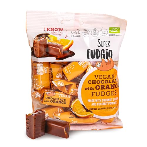 SUPER FUDGiO BIO Bonbons - Schokolade mit Orange- Vegan und Glutenfrei - Organic Karamellbonbons ohne Palmöl - mit Bio Kokosmilch und Kokosnusszucker | 150g SUPER FUDGiO BIO Bonbons - Schokolade mit Orange- Vegan und Glutenfrei - Organic Karamellbonbons ohne Palmöl - mit Bio Kokosmilch und Kokosnusszucker | 150g von SUPER FUDGiO
