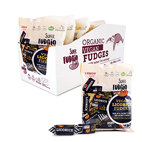 SUPER FUDGiO Organic Bonbons - Lakritz – Vegan und Glutenfrei ohne Palmöl - mit Bio Kokosmilch und Kokosnusszucker | 10 X 150g SUPER FUDGiO Organic Bonbons - Lakritz – Vegan und Glutenfrei ohne Palmöl - mit Bio Kokosmilch und Kokosnusszucker | 10 X 150g von SUPER FUDGiO