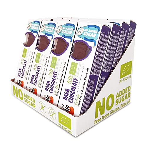 SUPER FUDGiO Organic Schokoriegel Set | BIO und zuckerfreie Süssigkeiten | Vegan - Glutenfrei | Schokolade Snack ohne Zucker| Kokosnuss-Schokolade | 16-er Set von SUPER FUDGiO