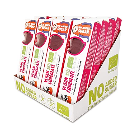 SUPER FUDGiO Organic Schokoriegel Set | BIO und zuckerfreie Süssigkeiten | Vegan - Glutenfrei | Schokolade Snack ohne Zucker| Kokosnuss-Schokolade | 16-er Set von SUPER FUDGiO