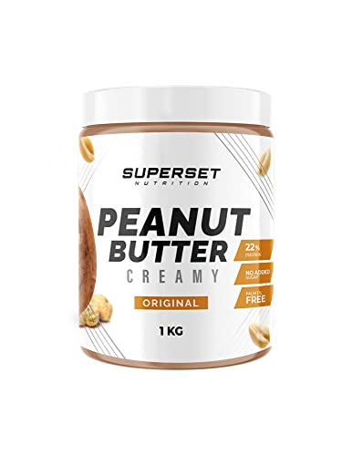 Superset Nutrition | Creamy Peanut Butter (1kg) | Proteinbutter | 100% reine Erdnussbutter von SUPERSET NUTRITION