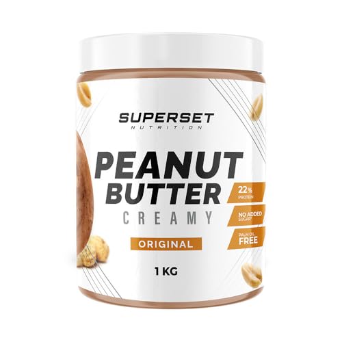 Superset Nutrition - Creamy Peanut Butter (1kg) - Proteinbutter - 100% reine Erdnussbutter - Original von SUPERSET NUTRITION