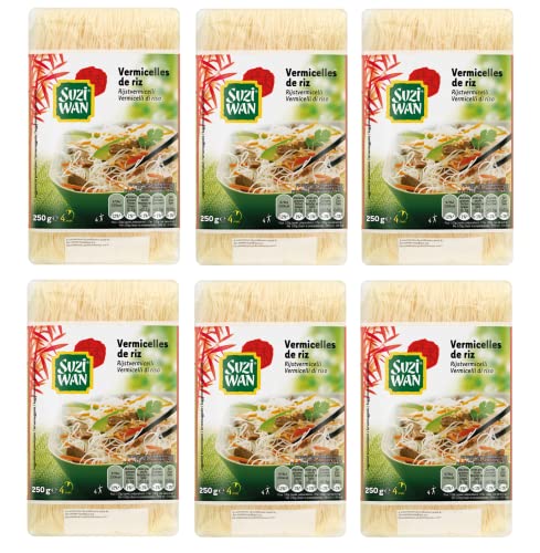 6x Suzi Wan Vermicelli di Riso Reisnudeln Nudelnest aus Reismehl 250g Packung von SUZI WAN