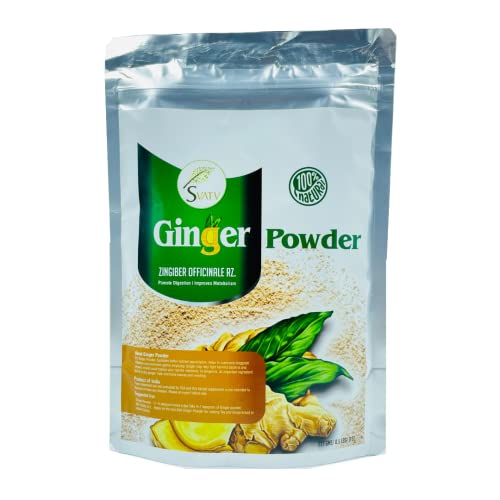 SVATV Ingwer Pulver | Zingiber Officinale Roscoe | Ginger Powder | Lindert Magenschmerzen | Verbessert Immunität & Stoffwechsel | Multi Beauty Vorteile | Für Tee Und Suppe – 227g von SVATV