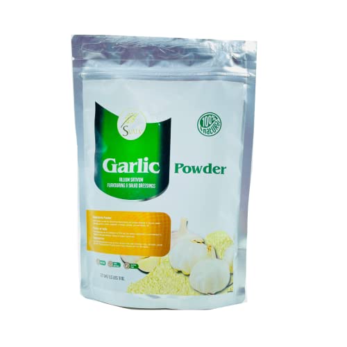 SVATV Knoblauchpulver (Allium sativum) | Garlic Powder | zum Aromen | bei der Zubereitung von Chutneys | Eintöpfe | Salatdressings | Knoblauchpulver als Würze streuen | Größe – 227 g von SVATV