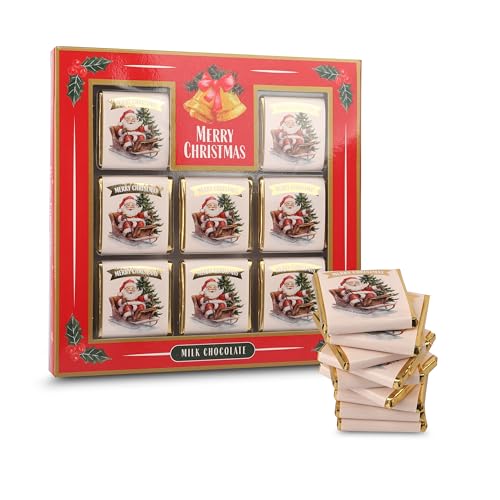 Becky´s Weihnachtsgeschenkbox 55g – 9 Mini-Schokotafeln à 6,1g aus zarter Milchschokolade mit fröhlichem Weihnachtsmann-Motiv – Schöne Geschenkidee für Advent, Nikolaus & Weihnachten Becky´s Weihnachtsgeschenkbox 55g – 9 Mini-Schokotafeln à 6,1g aus zarter Milchschokolade mit fröhlichem Weihnachtsmann-Motiv – Schöne Geschenkidee für Advent, Nikolaus & Weihnachten von SWEET BUDDIES