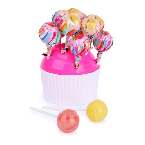 Cupcake Lollipops – 10 Lutscher mit Erdbeer- & Zitronengeschmack in bunter Cupcake-Box – ideal für Candy Bar, Kindergeburtstag, Goodie Bag & Mitgebsel – glutenfrei & mit Papierstiel Cupcake Lollipops – 10 Lutscher mit Erdbeer- & Zitronengeschmack in bunter Cupcake-Box – ideal für Candy Bar, Kindergeburtstag, Goodie Bag & Mitgebsel – glutenfrei & mit Papierstiel von SWEET BUDDIES