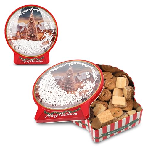 Keksdose Schneekugel XL gefüllt mit Keksen, Weihnachtskeksdose, Schneekugeleffekt zum Schütteln, perfekte Deko für Advent und Weihnachten, Keksaufbewahrung, Plätzchendose, ideal für Adventsteller Keksdose Schneekugel XL gefüllt mit Keksen, Weihnachtskeksdose, Schneekugeleffekt zum Schütteln, perfekte Deko für Advent und Weihnachten, Keksaufbewahrung, Plätzchendose, ideal für Adventsteller von SWEET BUDDIES