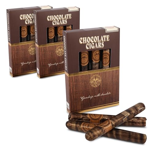Schokoladenzigarren 3x 3er Pack - Gianduja-Haselnuss-Milchschokolade mit Vanille | Edle Schokoladen Zigarren für Männer, Männertag, Mitbringsel für Geburtstag, Hochzeiten & Jungesellenabschied Schokoladenzigarren 3x 3er Pack - Gianduja-Haselnuss-Milchschokolade mit Vanille | Edle Schokoladen Zigarren für Männer, Männertag, Mitbringsel für Geburtstag, Hochzeiten & Jungesellenabschied von SWEET BUDDIES